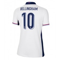 Camisa de Futebol Inglaterra Jude Bellingham #10 Equipamento Principal Mulheres Europeu 2024 Manga Curta